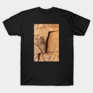 Obscure Straight Lines Carved Into Stone Surface T-Shirt